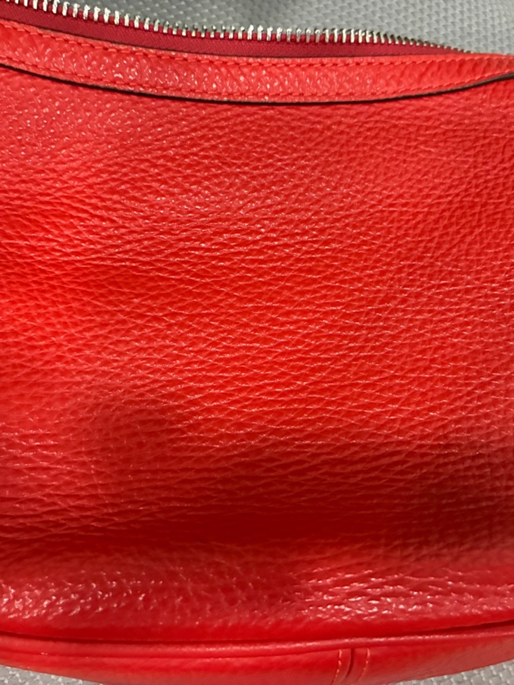 Coach Pebbled Leather Red Hobo Bag with Detachable Strap - Picture 11 of 14